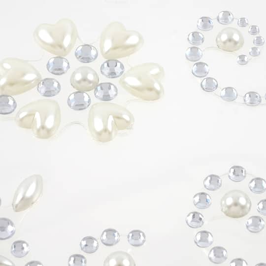 12 Pack: Clear Pearl Border Bling Stickers by Recollections™